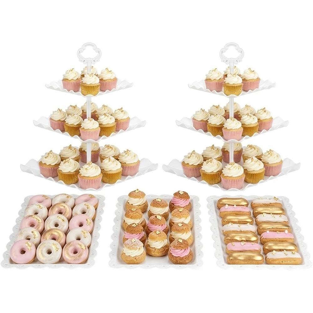 Cupcake Stand Tier - Set di 5 Alzatine per Torte