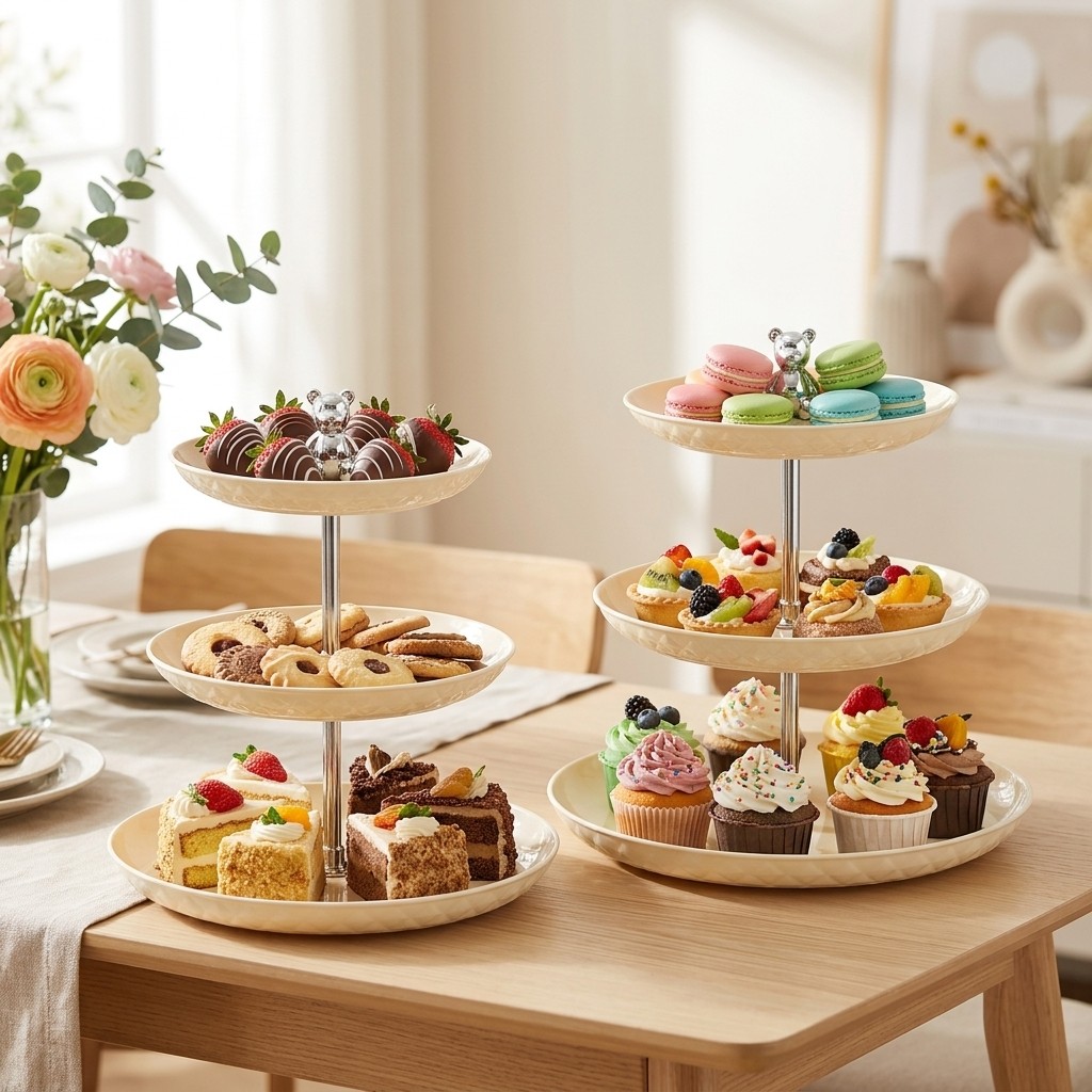 Cupcake Stand Tier - Espositore per Cupcake in Plastica a